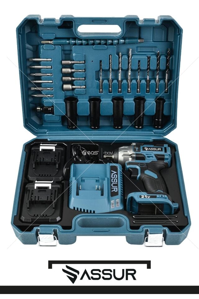 Pro 21V Çift Akülü Kömürsüz Motor Darbeli Şarjlı Matkap Somun Sıkma Sökme