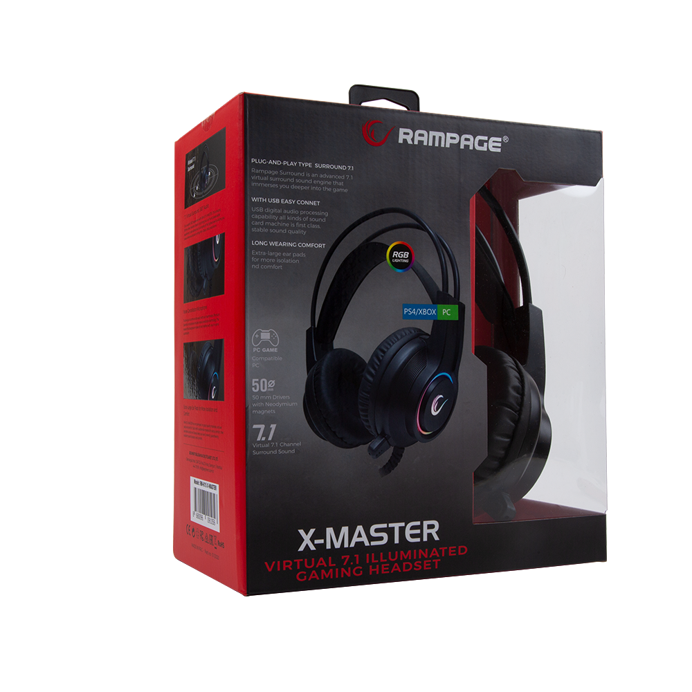 Rampage RM-K15 X-Master 7.1 RGB Oyuncu Kulaklık