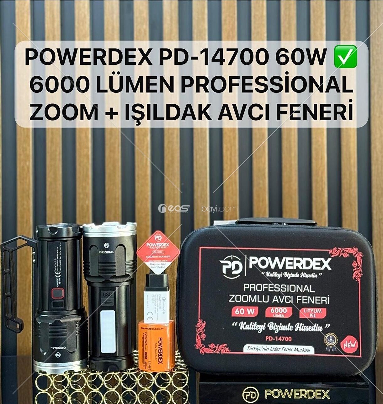 powerdex Pd-14700 60w 6000 Lümen Profesyonel Zoom+Işılkad Avcı El Feneri Güçlü Uzun menzilli