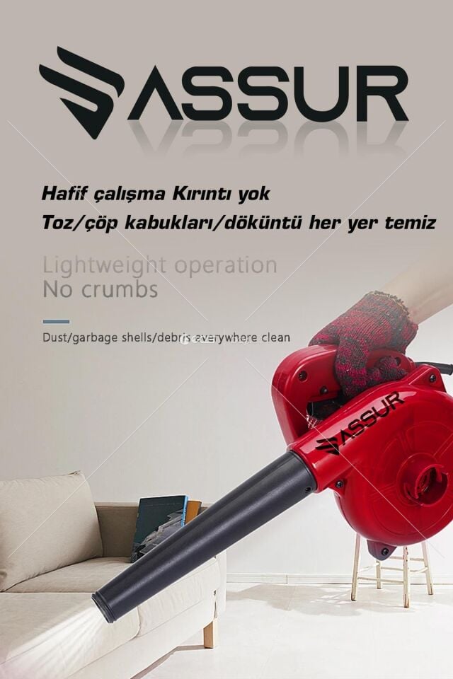 Assur 450W Elektrikli Hava Üfleme Emme Körüğü Kompresör