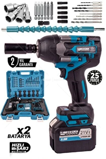 KİMMER PLUS 700N TORK BİJON SÖKME GARANTİLİ 21V 15PİLLİ BATARYA