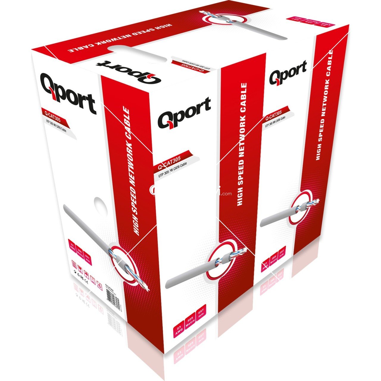 Qport CAT6 305 Kablo (Q-CAT305) Gray