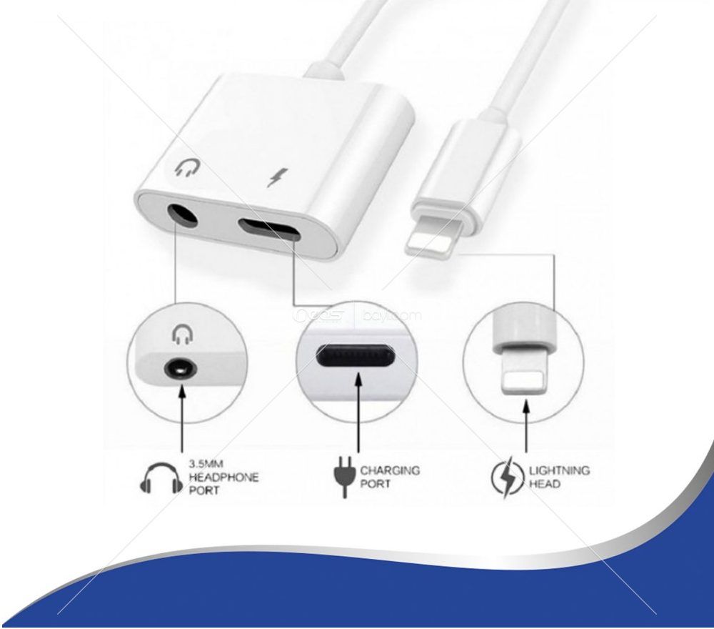 PG-4286 KULAKLIK 3.5MM ÇEVİRİCİ VE İPH-7 VE ÜSTÜ İÇİN ŞARZ 2 İN 1