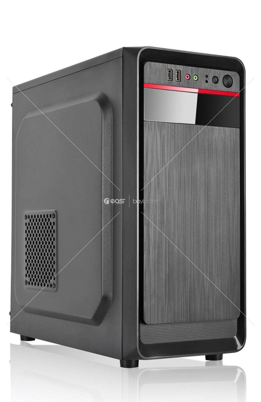 CANAR 997-BU 2xUSB 2.0 ATX KIRMIZI ŞERİTLİ KASA (Powersız)