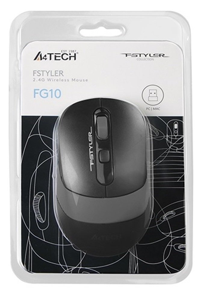 A4 TECH FG10 OPTIK MOUSE NANO USB GRİ 2000 DPI