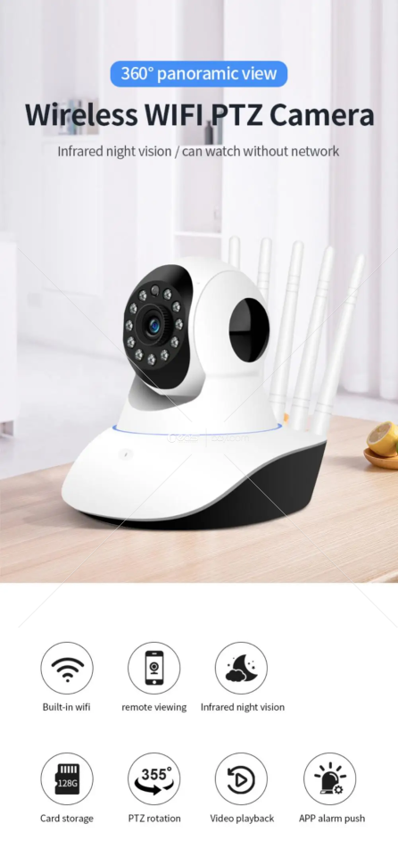 Torima CMR-5 360° Full Hd 1080p Ethernet Girişli 5 Antenli Smart Ip Kamera