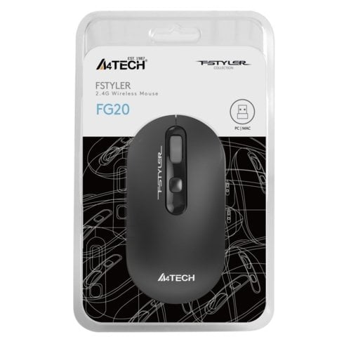 A4 TECH FG20 OPTIK MOUSE NANO USB SİYAH 2000 DPI