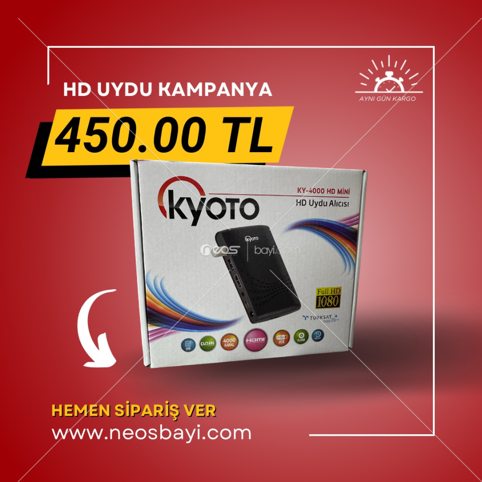 Kyoto KY-4000 Full HD Mini Uydu Alicisi