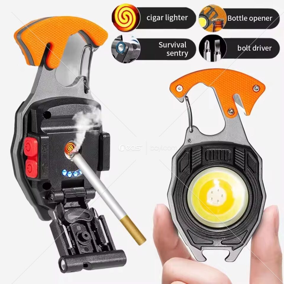 DEPREM FENERİ Karabina+Yüksek Lümen Işık+S.O.S Çakmak Bıçak Düdük Tornavida Set İlkyardım Set Full Tüm Hepsi İçinde Kampanyada