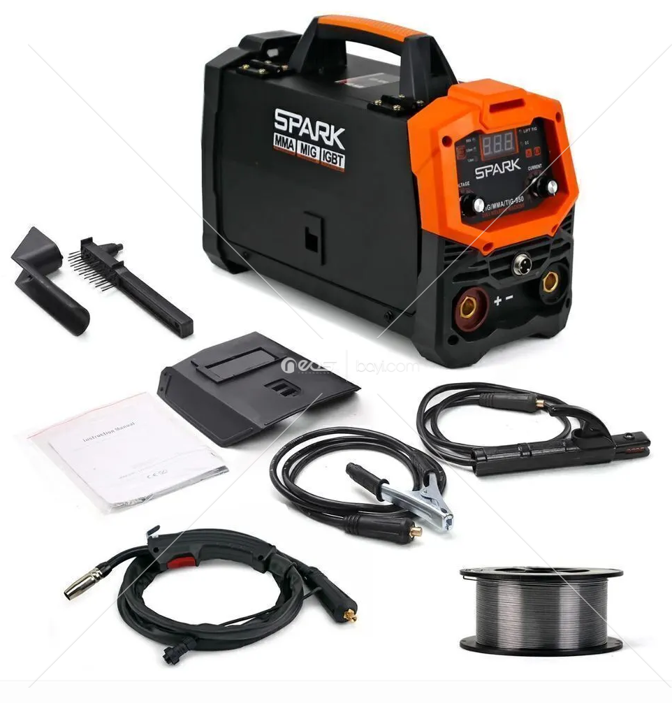 Gazsız Gaz Altı Kaynak Makinesi 3 Fonksiyonlu Mma-mıg-ıgbt Ve Elektrotlu 0.5 Kg Tel