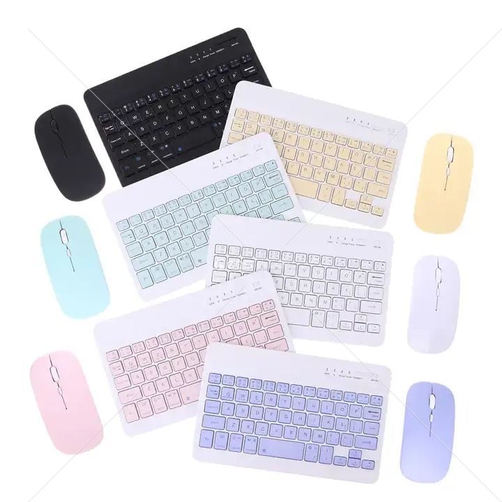 Apple Teclado iPad Xiaomi Samsung Huawei Telefon Tablet Kablosuz Klavye Android IOS Windows İçin Kablosuz Klavye ( RENK KARISIK GELİCEKTİR)