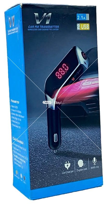 V1 Transmitter FM Radio 2.1A Bluetooth