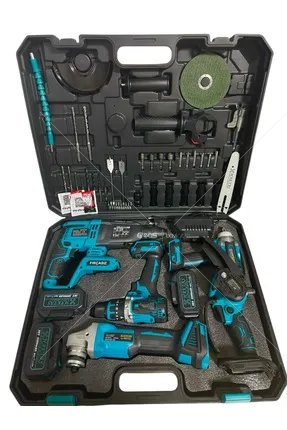 HAKTAŞ 5'Lİ SET MATKAP+CANAVAR+TORK+TESTERE+HİLTİ KÖMÜRSÜZ 3 BATARYA HIZLI ŞARJZ ÜNİTESİ