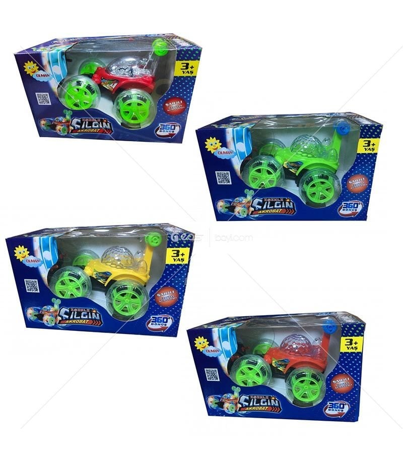 ÇILGIN AKROBAT IŞIKLI ŞARJZLI UZAKTAN KUMANDALI 360' DÖN ÜŞ 3+ YAŞ 9202M-1 (RENK KARIŞIK)