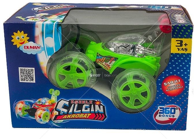 ÇILGIN AKROBAT IŞIKLI ŞARJZLI UZAKTAN KUMANDALI 360' DÖN ÜŞ 3+ YAŞ 9202M-1 (RENK KARIŞIK)