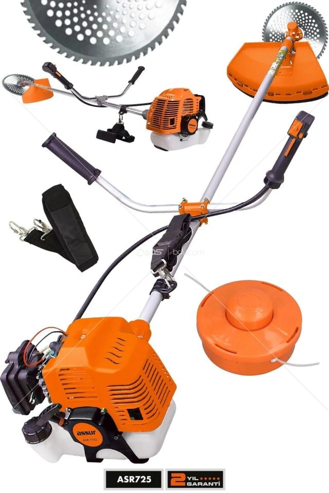 ASSUR 58 Cc 11000 Rpm Yan Tipi Benzinli Ot Çalı Çim Biçme Tırpanı