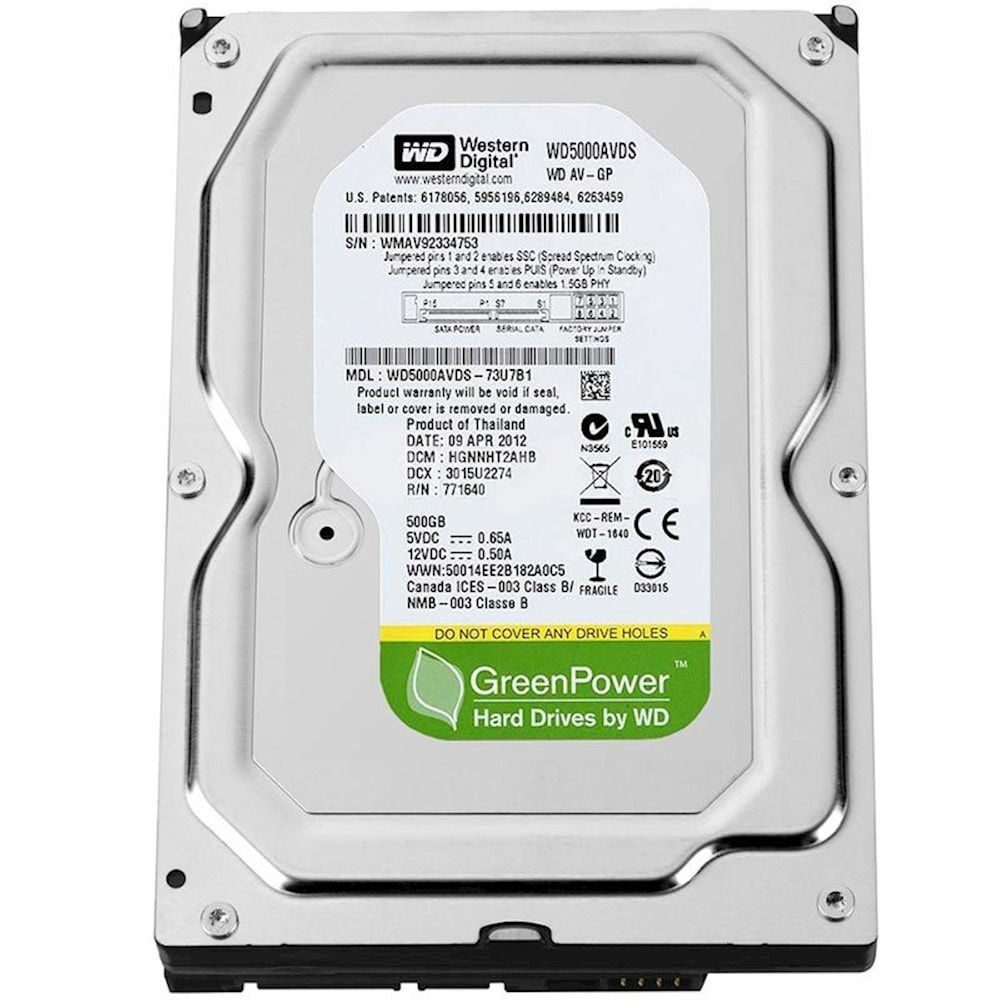 Western Digital 3.5 500GB Green Power (Refurbishment)