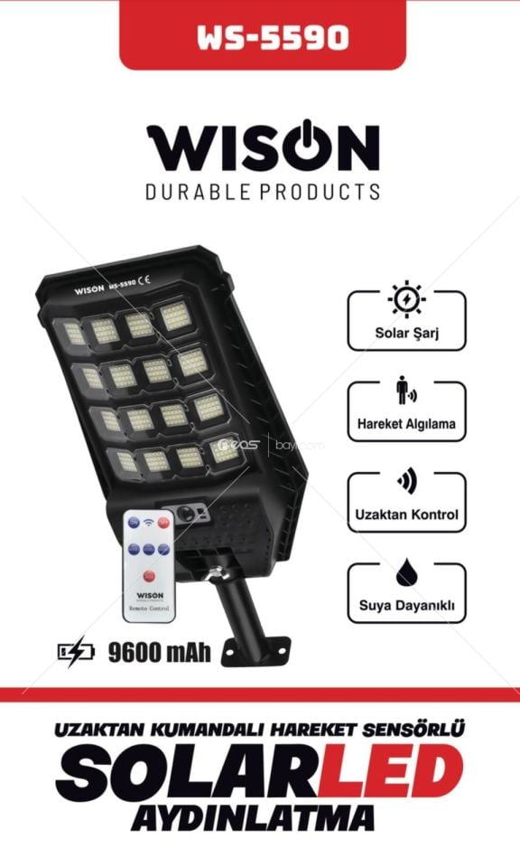 WİSİON WS-5590 SOLAR LED AYDINLATMA