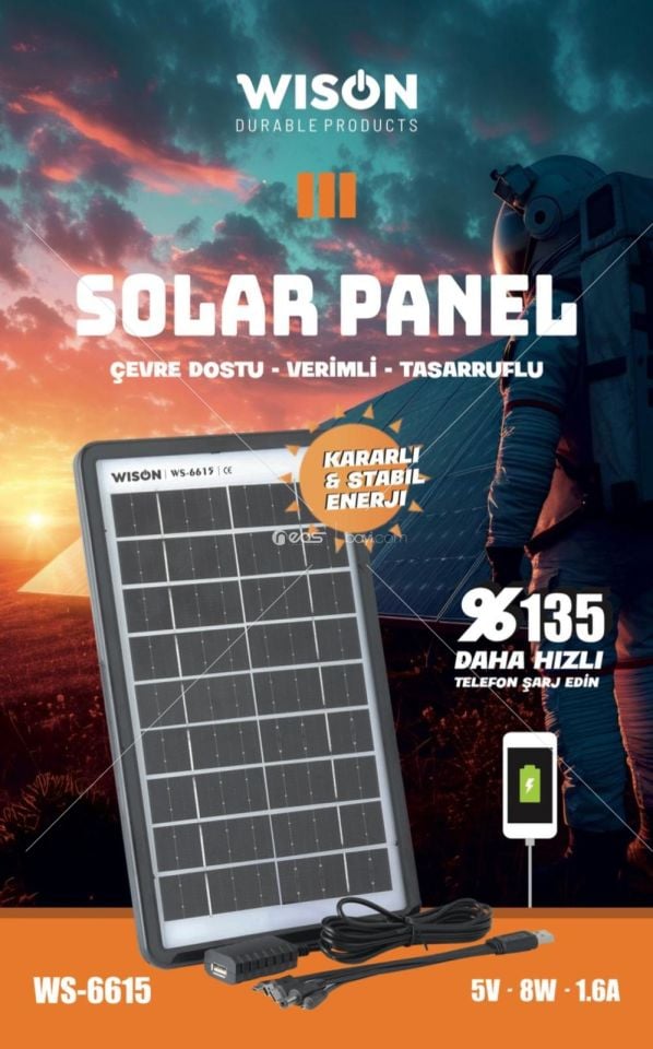 WİSİON WS-6615 5V 8W 1.6A %135 HIZLI ŞARJZ ACİL DURUM AYDINLATMASI