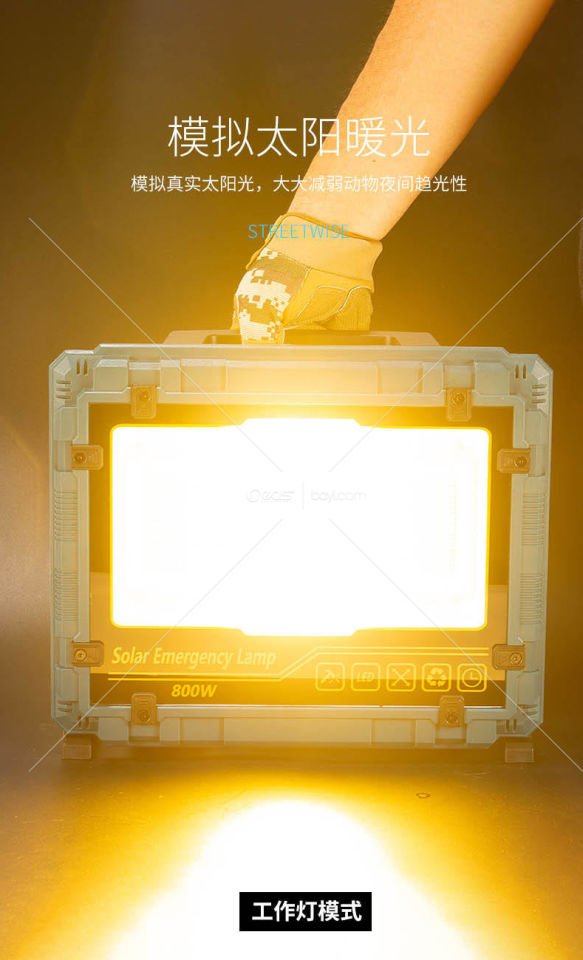 WİSİON WS-5580 ACİL DURUM AYDINLATMASI 200W 6X BATTERY SOLAR ENERJİLİ