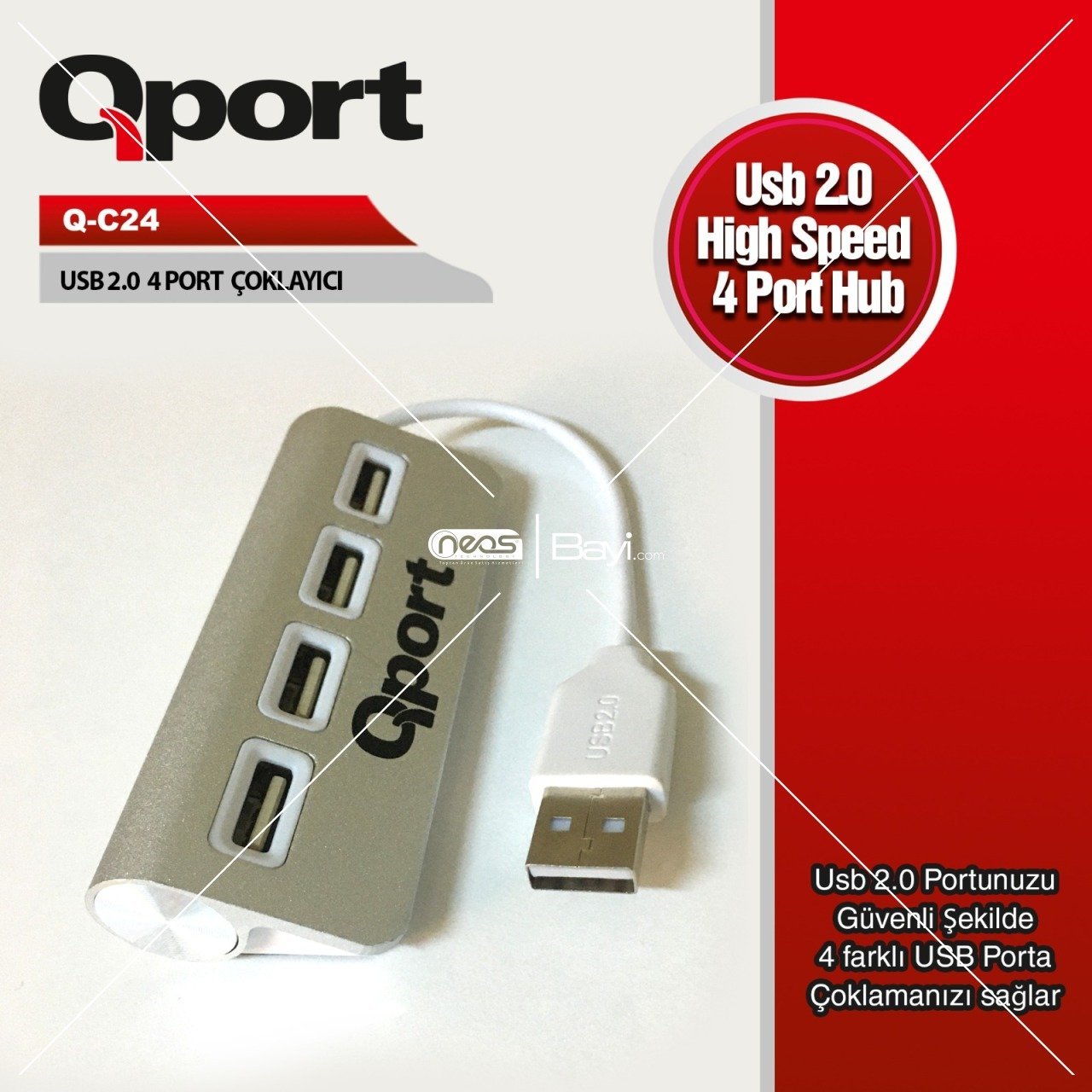 Qport Q-C24 USB 2.0 4PORT HUB
