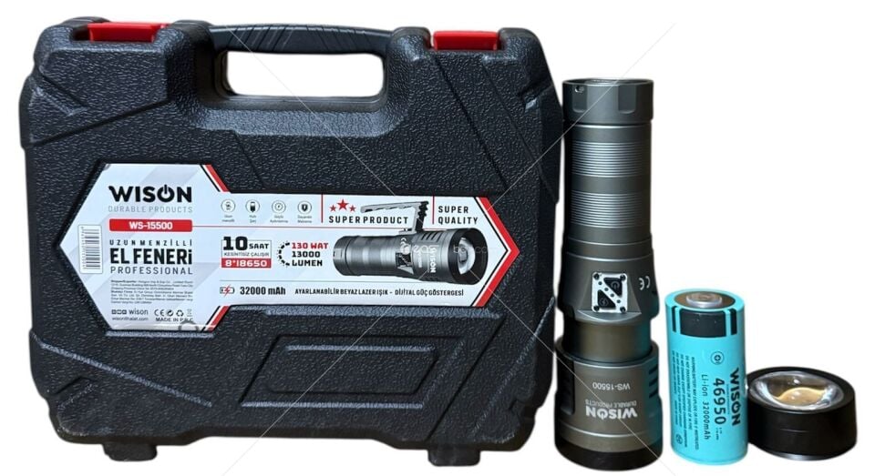 WİSİON WS15500 EL FENERİ 130WATT 13000 LÜMEN