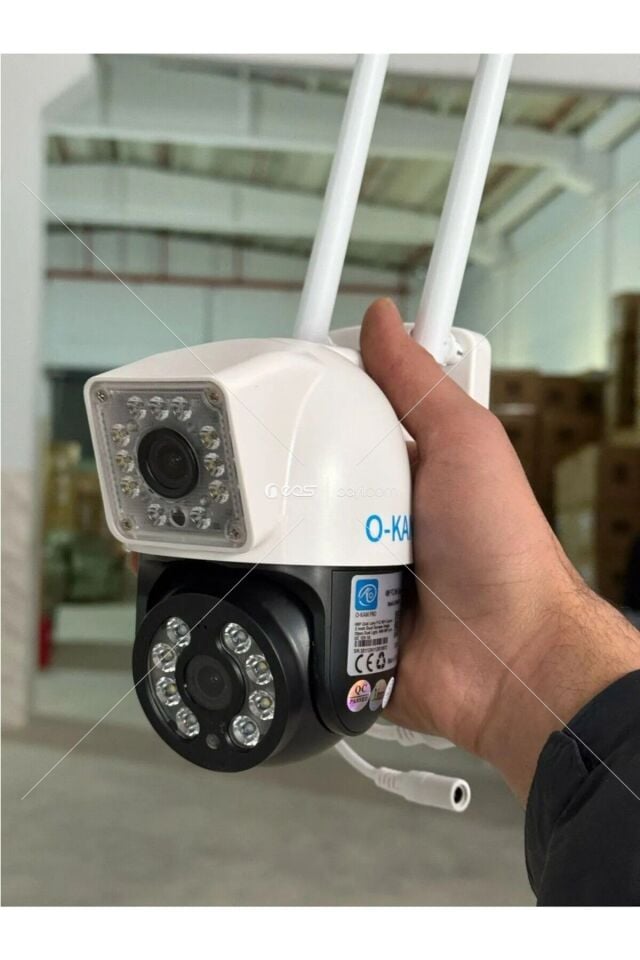 O-KAM 3012 6MP 3MP+3MP Çift Lens Wi-Fi PTZ Kamera | Renkli Gece Görüşü | Hareket Takibi |2 Yönlü Ses
