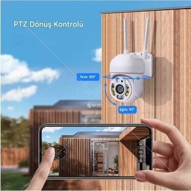 Okam 3011 Tek Kamera 3MP Hareketli Wifi Akıllı Kamera , Yapay Zeka, Gece Görüş, Karşılıklı Konuşma