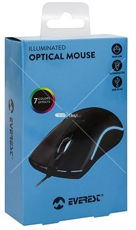 Everest SM-M9 Usb Siyah 3D Optik Led Mouse