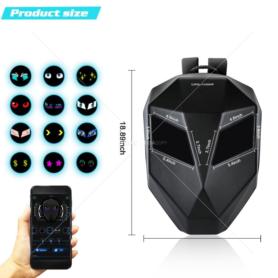 Motosiklet Led Ekran Sırt Çantası Su Geçirmez (LARGE) Çantası Seyahat Kamp Depolama Bagaj Çantası