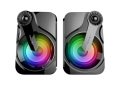 Mikado MD-BT28 5W+3W×2 BT,TF Card,USB, FM Radyo Siyah Led Işıklı Speaker