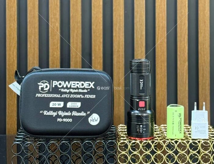 Powerdex PD-9000 Profesyonel Şarjlı Avcı Feneri 20 Watt