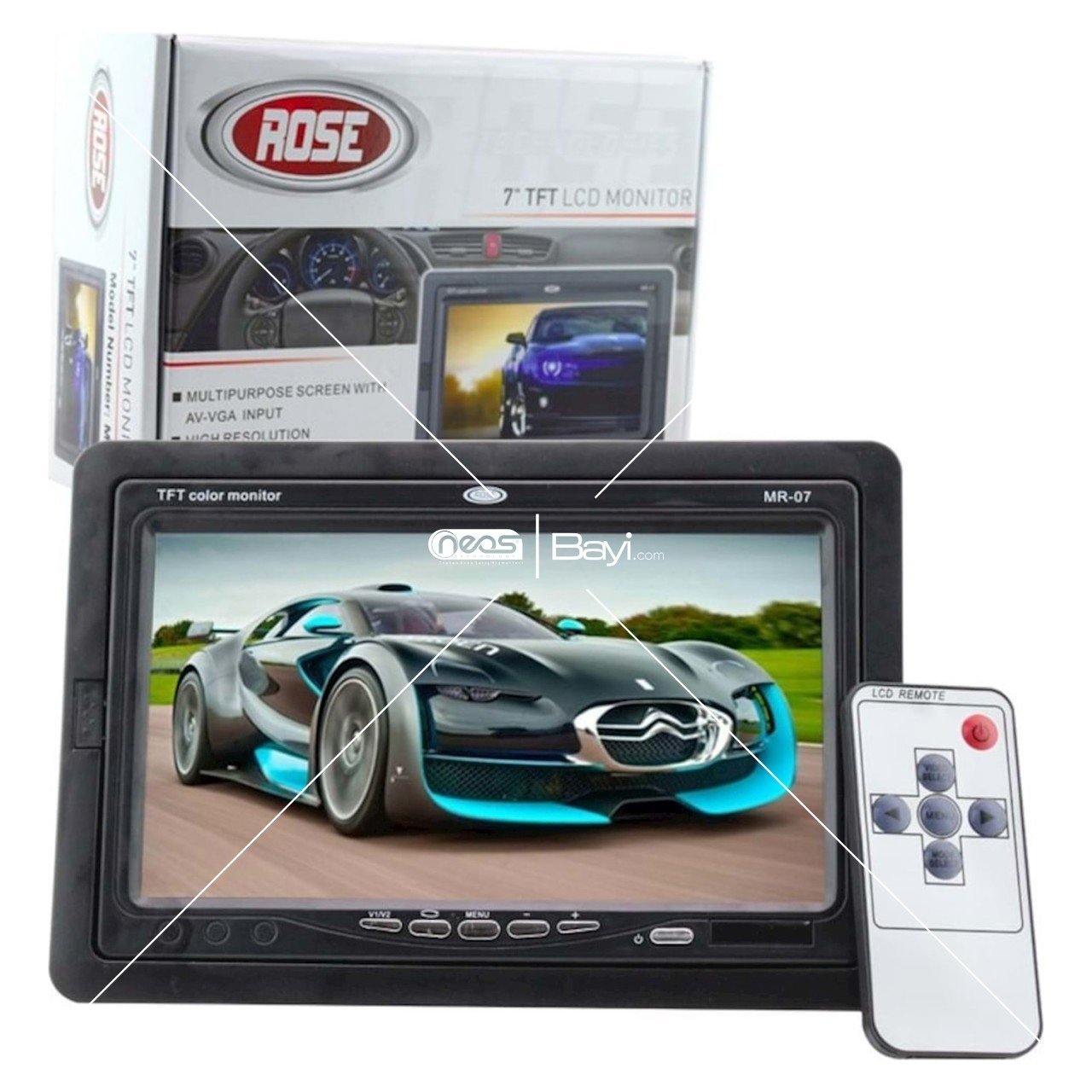 Rose MR-07 7'' TFT Lcd Araç İçi Monitör