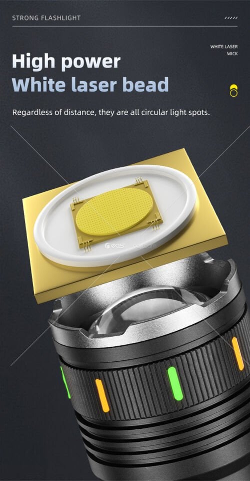 GOLD ORION OR-G66Y ÇOK FONKSİYONLU ŞARJ EDİLEBİLİR EL FENERİ