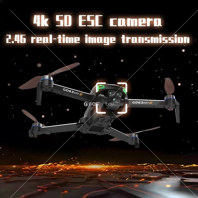 GD83 HD 4K çift kamera GPS katlanabilir RC Dron ile profesyonel RC Drones akıllı beni takip geniş açı Mini FPV oyuncaklar Drone