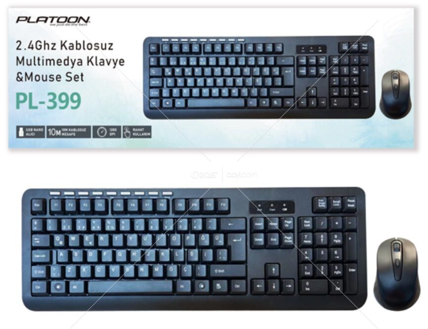 PL-399 WİRELESS (KABLOSUZ) MULTİMEDİA KLAVYE MOUSE SET