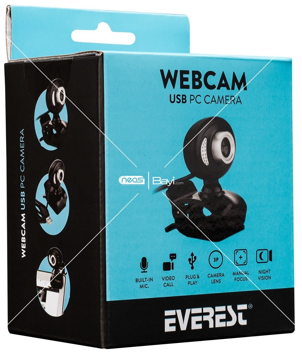 Everest SC-826 Pixels 0.3 Mega , 640x480 Usb Mikrofonlu Görüş Ledli Pc Kamera