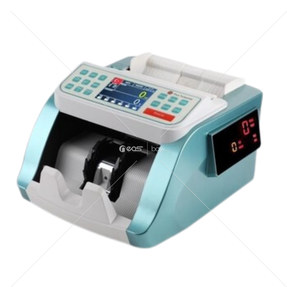 Para Sayma Makinası YAN Panel LCD Turkuaz