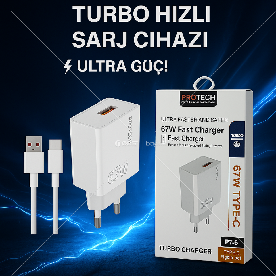 PROTECH 67W TYPE-C PT6 TURBO CHARGER SET FAST