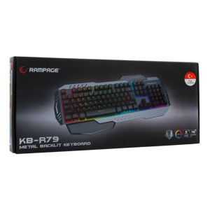 Rampage KB-R79 Gökkuşağı Aydınlatmalı USB Gaming Q Multimedia Klavye
