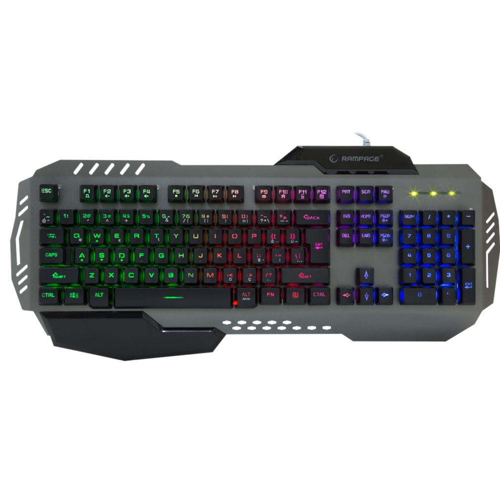 Rampage KB-R79 Gökkuşağı Aydınlatmalı USB Gaming Q Multimedia Klavye