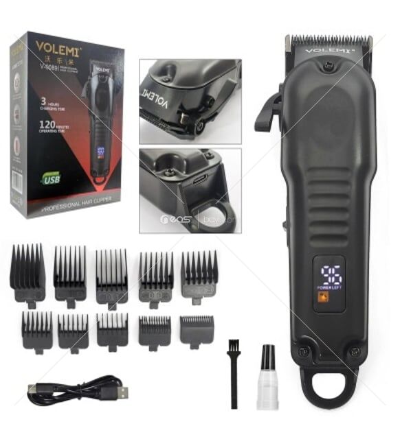 VOLEMİ V-0089 Saç Sakal Tıraş Makinesi Şarjlı Lcd Ekran Professional