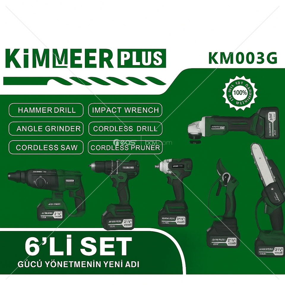 KİMMERPLUS 6LI SET YEŞİL RENK