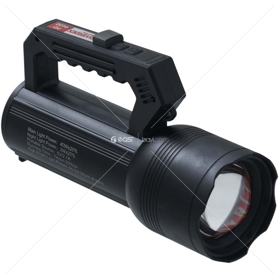 POWERDEX 40W Zoomlu Şarjlı Fener PD-9400