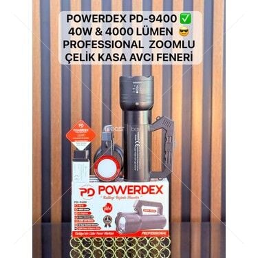 POWERDEX 40W Zoomlu Şarjlı Fener PD-9400