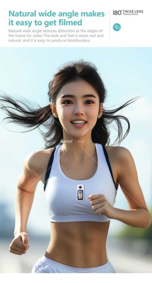 Manyetik başparmak eylem kamera 180 ° rotasyon Video 2.7K HD Video 1.47 HD ekran 35g Ultra hafif taşınabilir