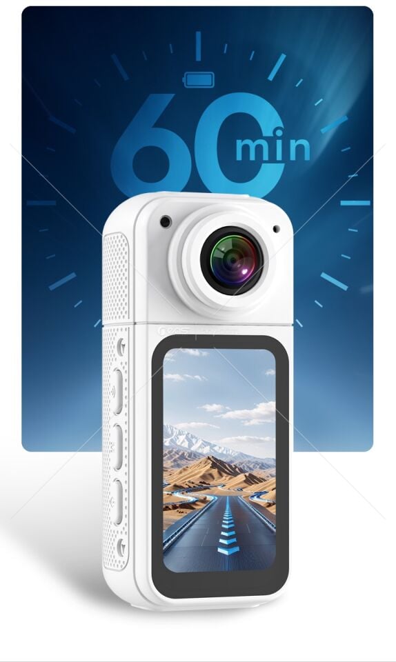 Manyetik başparmak eylem kamera 180 ° rotasyon Video 2.7K HD Video 1.47 HD ekran 35g Ultra hafif taşınabilir