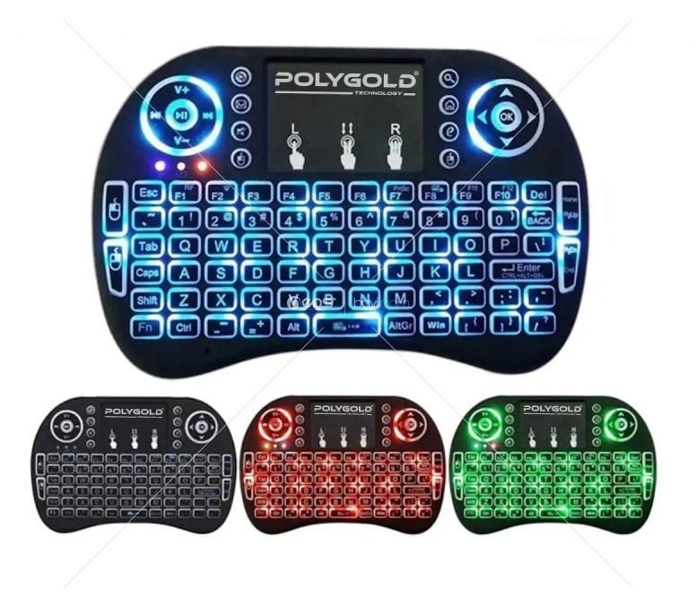 PG-8035 Kablosuz Şarjlı Mini Q Klavye Smart TV PS