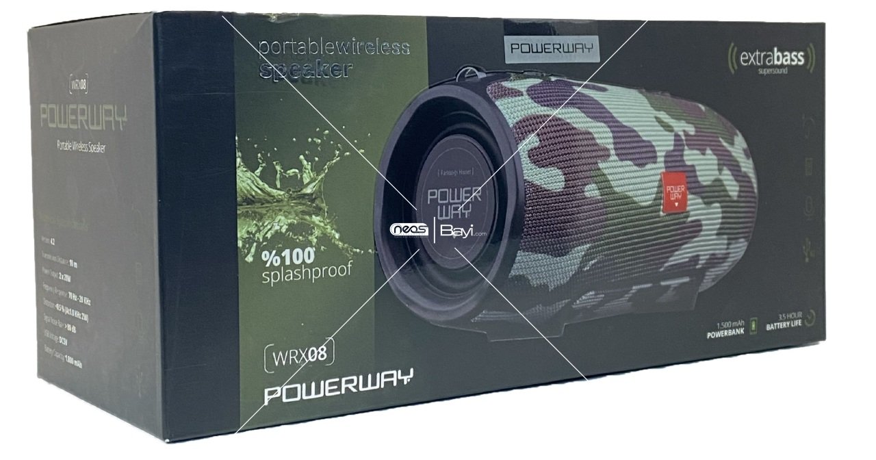Ses Bombası Orjinal Powerway WRX08 Bluetooth Speaker
