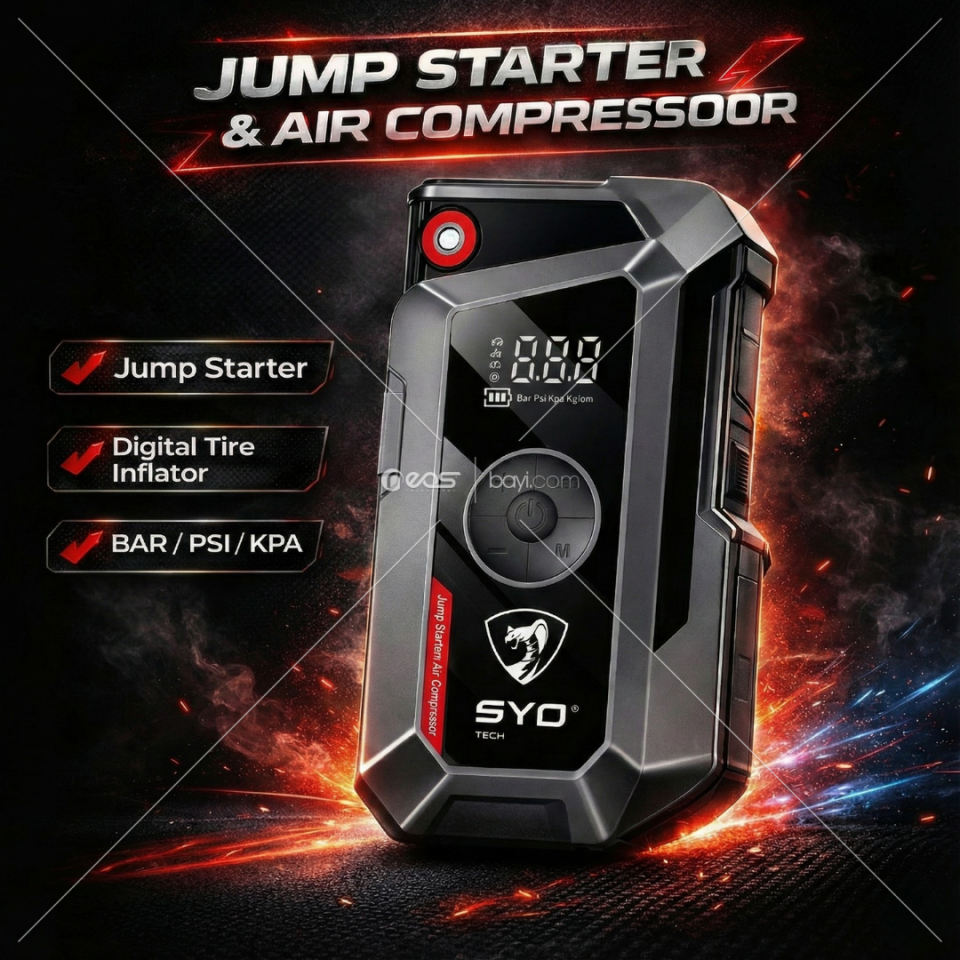 SYOTECH DK002 TAKVİYE+LASTİK ŞİŞİRME 18000MAH KISA DEVRE KORUMALI (AKÜ OLMADAN ARABA ÇALIŞTIR)